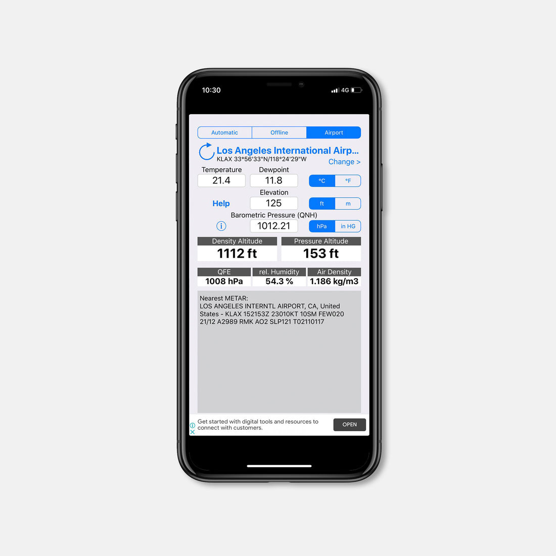 Air Density Calculator